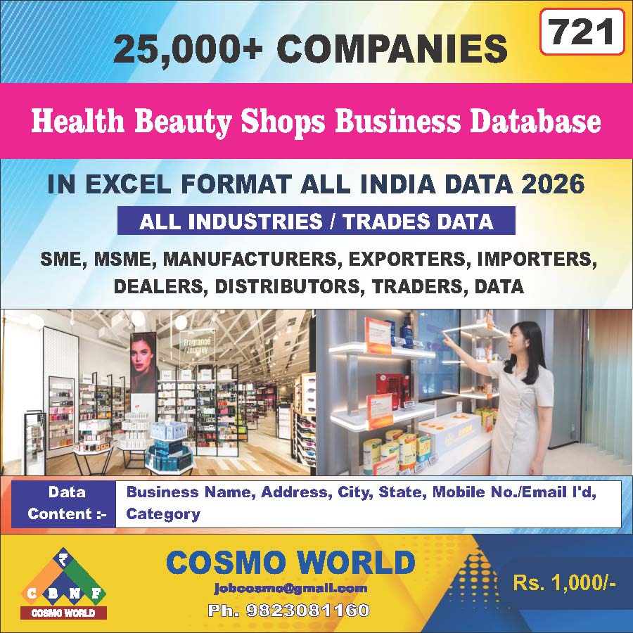 721. Health Beauty Shops Business Data