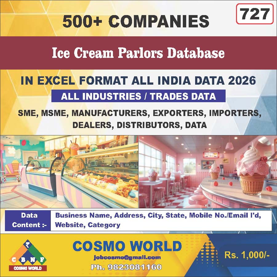 727. Ice Cream Parlors Data