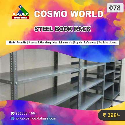 078 PROJECT PROFILE ON STEEL BOOK RACKS | Detailed DPR for Bank Loan, MSME & Business Setup