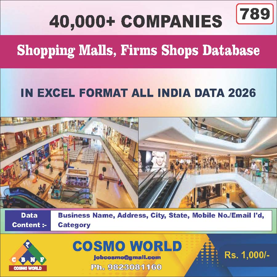 789. Shopping Malls, Firms Shops Data