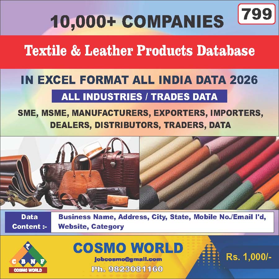 799. Textile & Leather Products Data