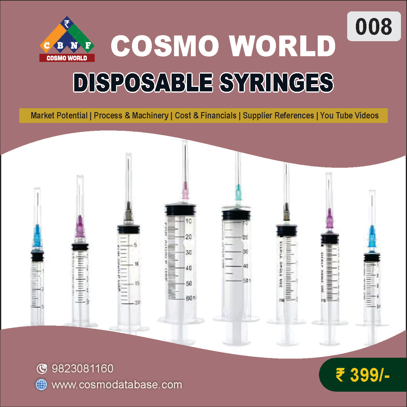 008 DISPOSABLE SYRINGES | Detailed DPR for Bank Loan, MSME & Business Setup