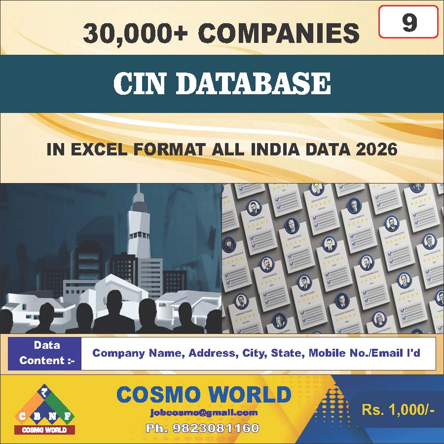 CIN Database by CosmoDatabase — B2B Contact List with Emails and Phone Numbers