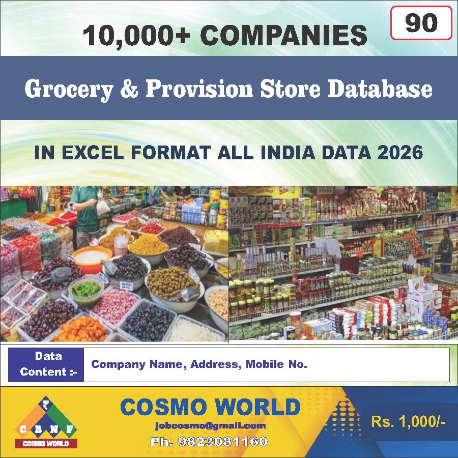 Grocery & Provision Store Database by CosmoDatabase — B2B Contact List with Emails and Phone Numbers
