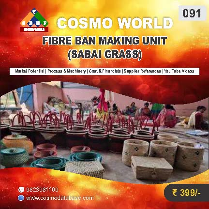 091 FIBRE BAN MAKING UNIT (SABAI GRASS) | Detailed DPR for Bank Loan, MSME & Business Setup